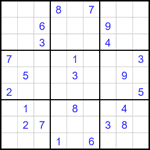 Судоку 9х9 #1713 трудный