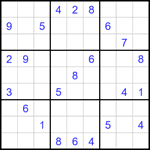 Судоку 9х9 #1714 трудный