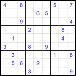 Судоку 9х9 #1715 трудный