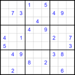 Судоку 9х9 #1716 трудный