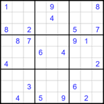 Судоку 9х9 #1717 трудный