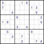 Судоку 9х9 #1718 трудный