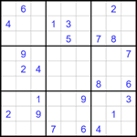 Судоку 9х9 #1719 трудный