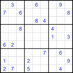 Судоку 9х9 #1720 трудный