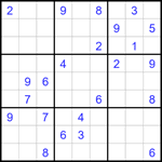 Судоку 9х9 #1721 трудный