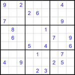 Судоку 9х9 #1722 трудный
