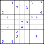 Судоку 9х9 #1723 трудный