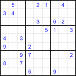 Судоку 9х9 #1724 трудный