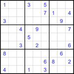 Судоку 9х9 #1725 трудный