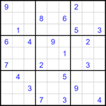 Судоку 9х9 #1726 трудный