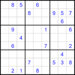 Судоку 9х9 #1728 трудный