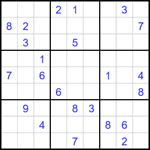 Судоку 9х9 #1729 трудный