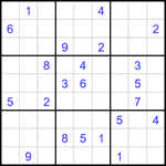 Судоку 9х9 #1730 трудный