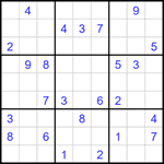 Судоку 9х9 #1666 очень трудный