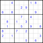 Судоку 9х9 #1667 очень трудный