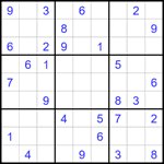 Судоку 9х9 #1669 очень трудный