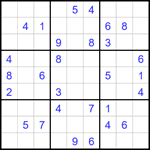 Судоку 9х9 #1671 очень трудный