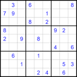 Судоку 9х9 #1672 очень трудный