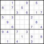 Судоку 9х9 #1674 очень трудный