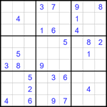 Судоку 9х9 #1676 очень трудный