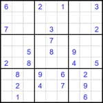 Судоку 9х9 #1677 очень трудный