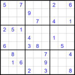 Судоку 9х9 #1678 очень трудный