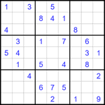 Судоку 9х9 #1681 очень трудный