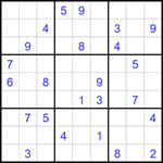 Судоку 9х9 #1682 очень трудный