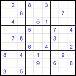 Судоку 9х9 #1683 очень трудный