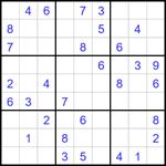 Судоку 9х9 #1686 очень трудный