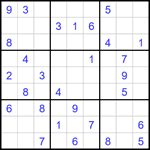 Судоку 9х9 #1689 очень трудный