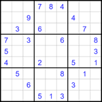 Судоку 9х9 #1693 очень трудный