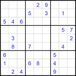 Судоку 9х9 #1695 очень трудный