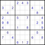 Судоку 9х9 #1696 очень трудный