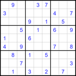 Судоку 9х9 #1697 очень трудный