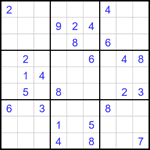 Судоку 9х9 #1699 очень трудный