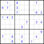 Судоку 9х9 #1701 очень трудный