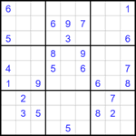 Судоку 9х9 #1702 очень трудный