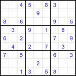 Судоку 9х9 #1703 очень трудный