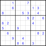 Судоку 9х9 #1705 очень трудный