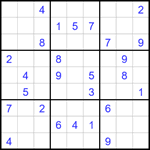 Судоку 9х9 #1706 очень трудный