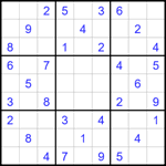 Судоку 9х9 #1707 очень трудный