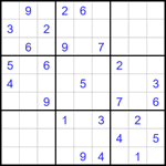 Судоку 9х9 #1708 очень трудный