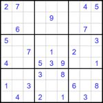 Судоку 9х9 #1709 очень трудный