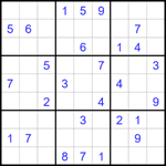 Судоку 9х9 #1710 очень трудный