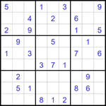Судоку 9х9 #1711 очень трудный