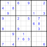 Судоку 9х9 #1712 очень трудный