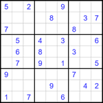 Судоку 9х9 #1713 очень трудный