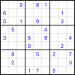 Судоку 9х9 #1714 очень трудный