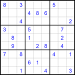 Судоку 9х9 #1715 очень трудный